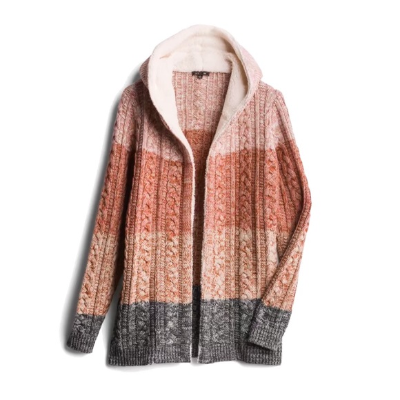LETY & ME Helsa Sherpa Trim Cardigan - Picture 4 of 4